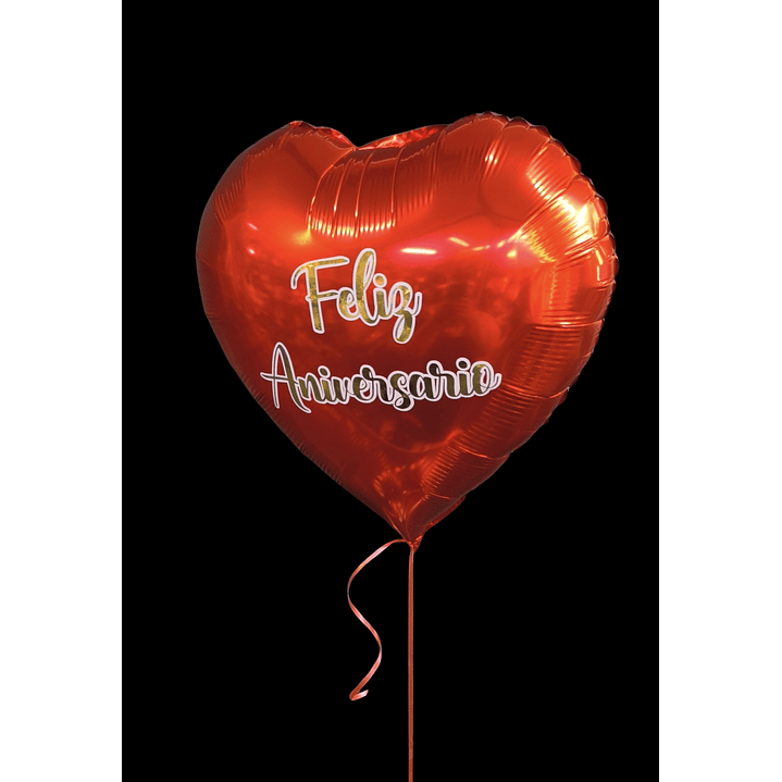 Box corazón con globo personalizado y cinta escrita  3