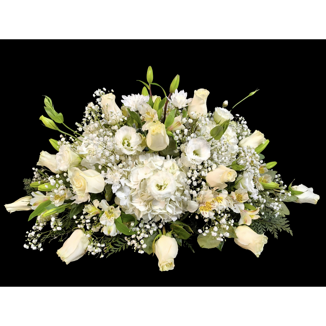 Cubre urna condolencias blanco grande 1