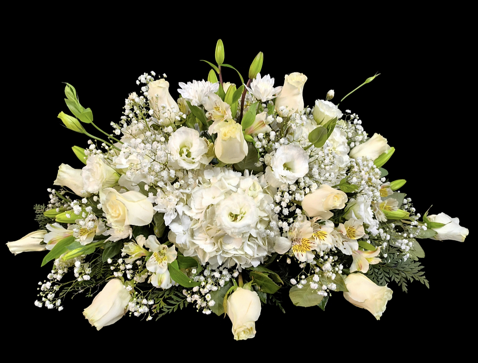 Cubre urna condolencias blanco grande 1