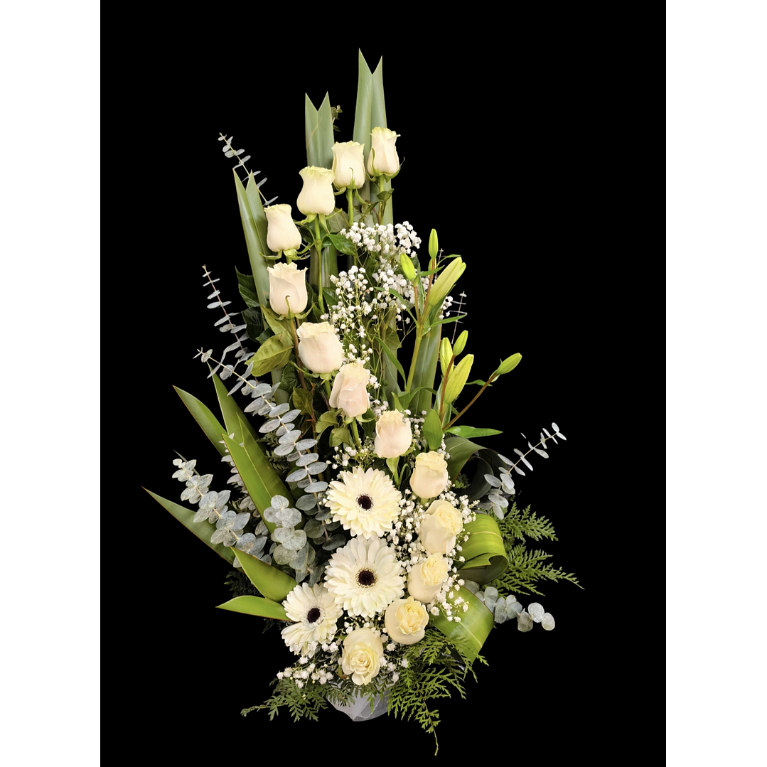 Espiral de rosas blancas 1