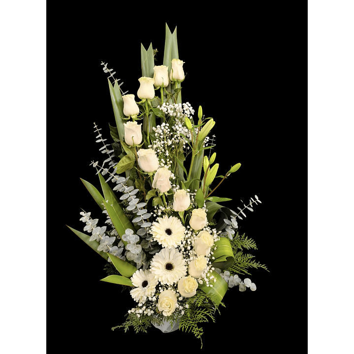 Espiral de rosas blancas 1