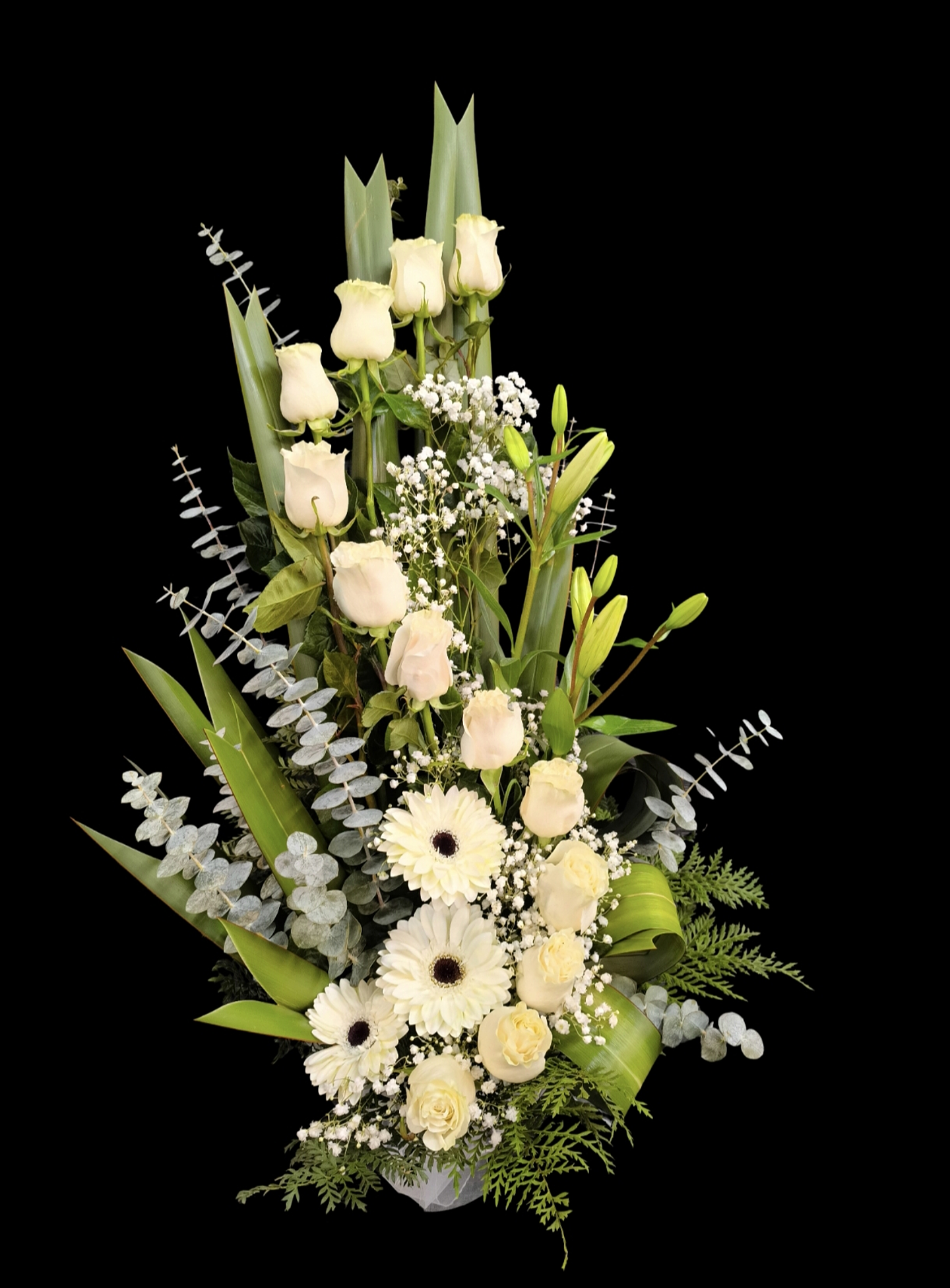 Espiral de rosas blancas 1