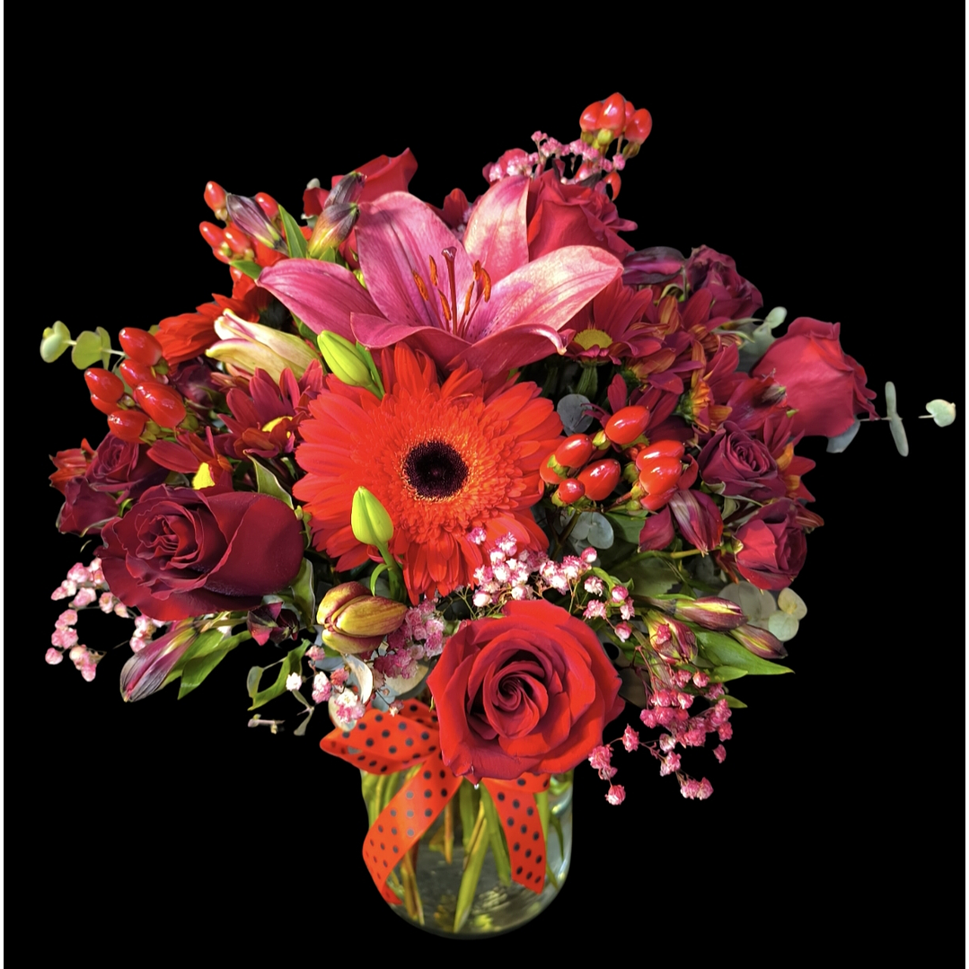 Florero Scarlet red 1