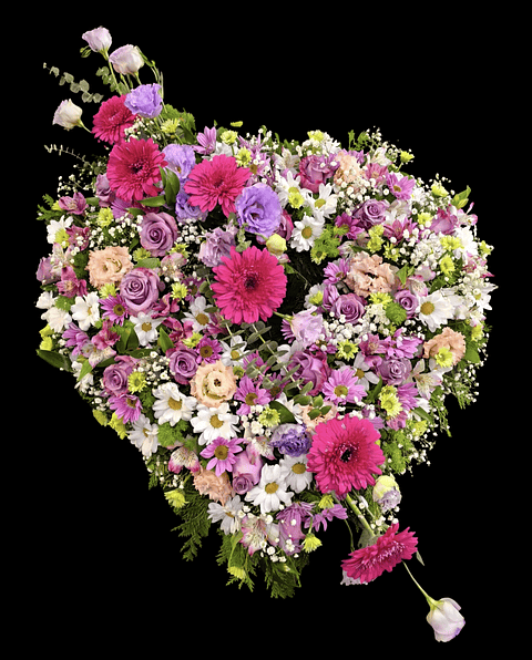 Corazon mix color rosa 