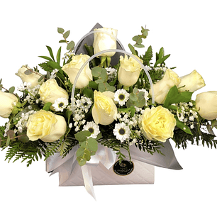 Carterita blanca de condolencias 