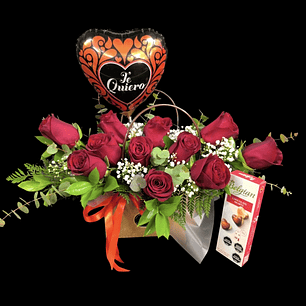 Cartera de rosas te quiero