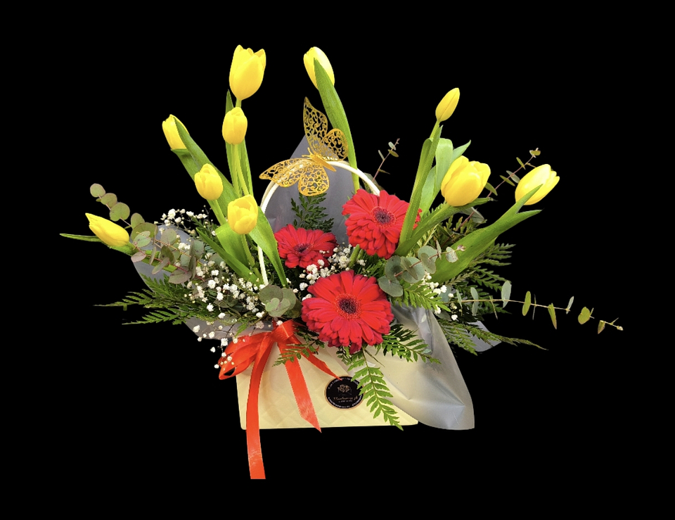 Cartera de tulipanes amarillos 1