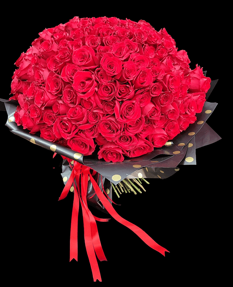 Gran red roses bouquet