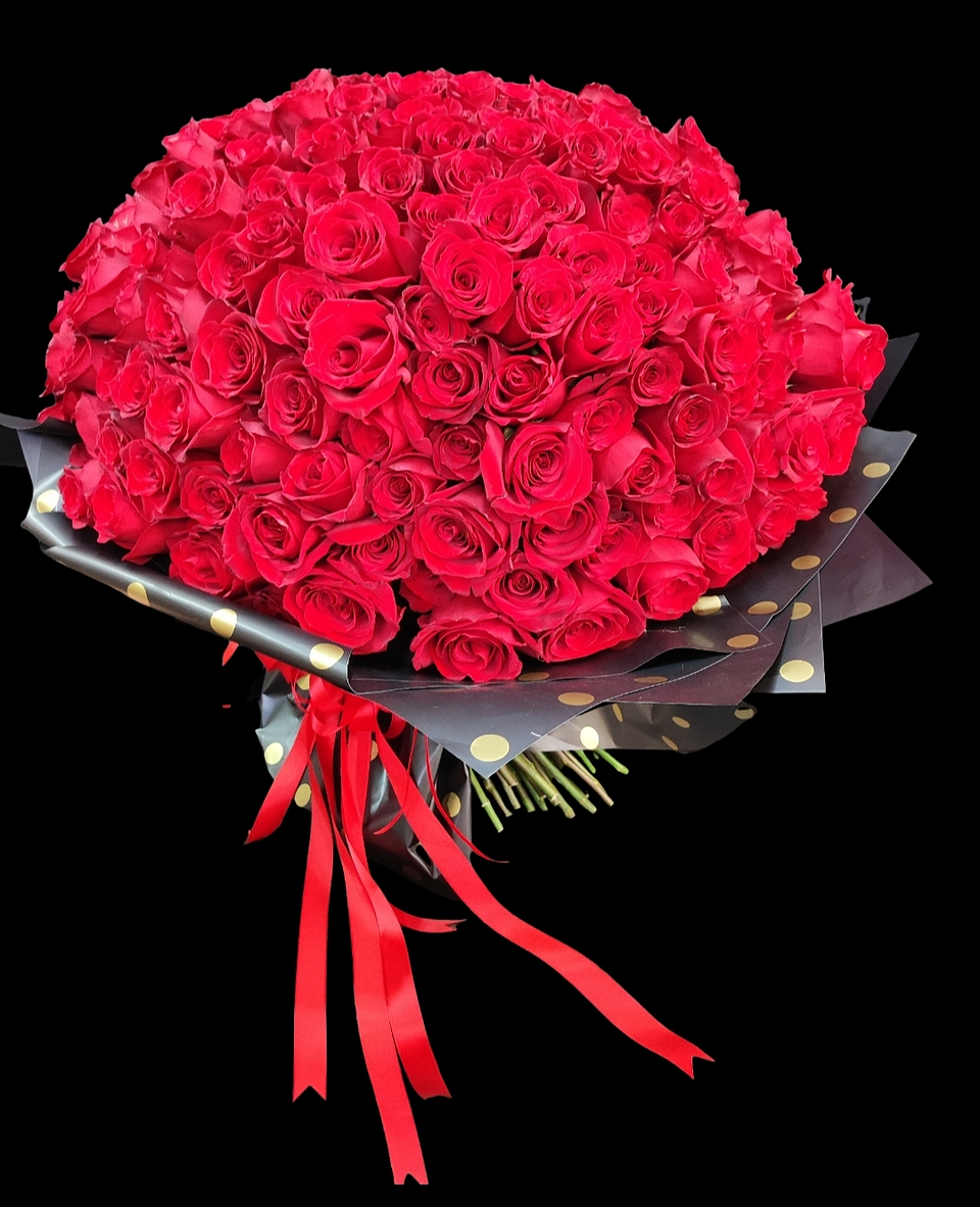 Gran red roses bouquet 1