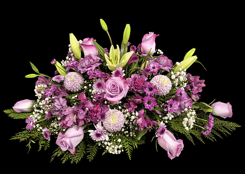 Cubre urnas de condolencia morado