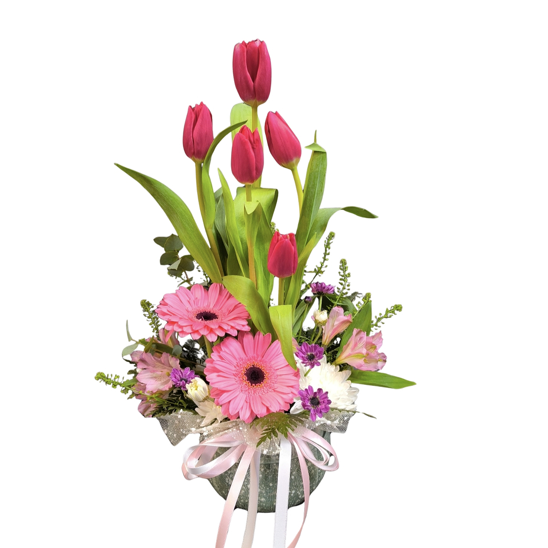 Pecera de tulipanes mediana  1