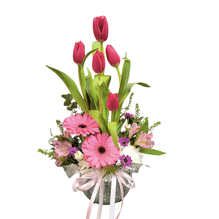 Pecera de tulipanes mediana  1