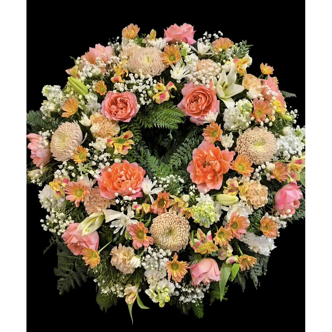 Corona de condolencias pastel 1