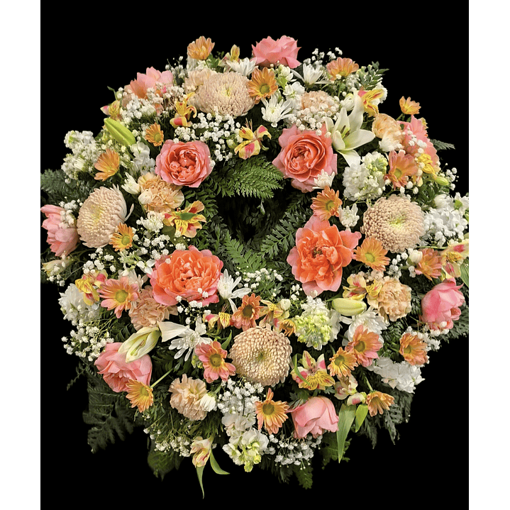 Corona de condolencias pastel 1