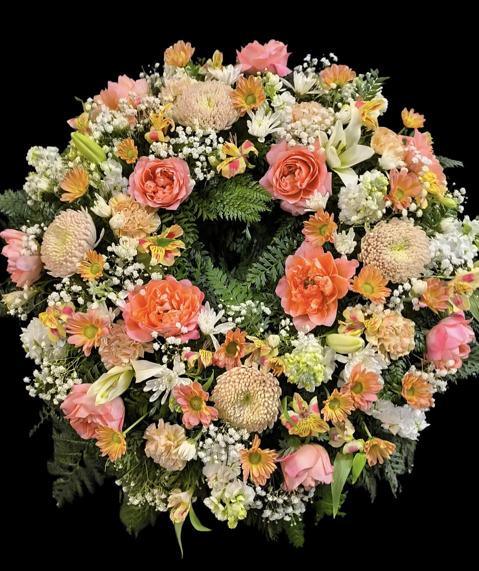 Corona de condolencias pastel 1