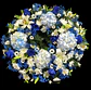 Corona de condolencias azul - Miniatura 1