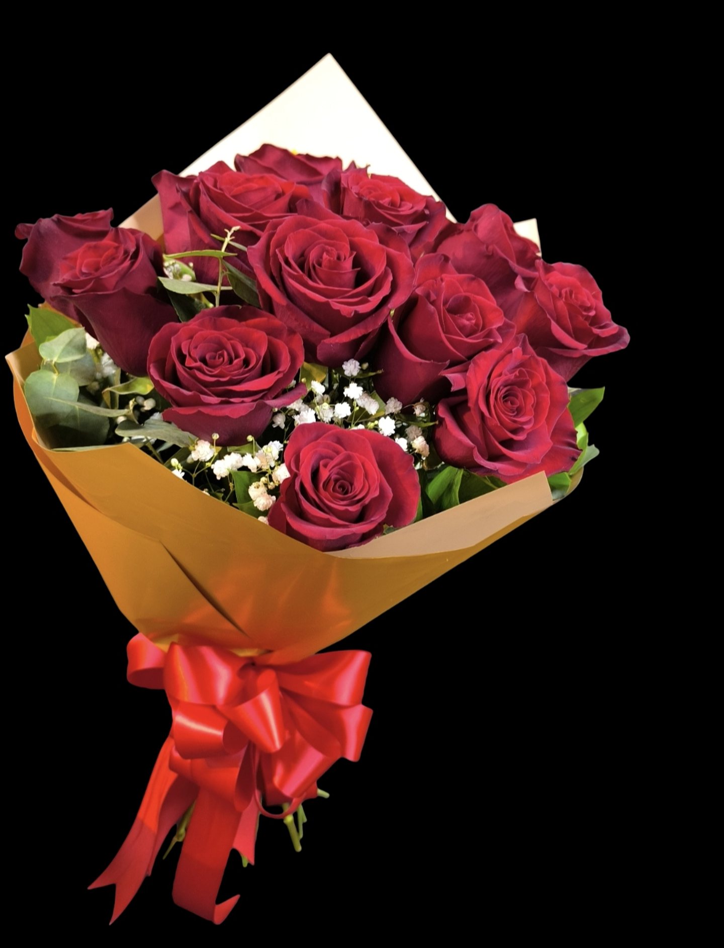 Ramo redondo 12 rosas rojas 1