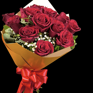 Ramo redondo 12 rosas rojas