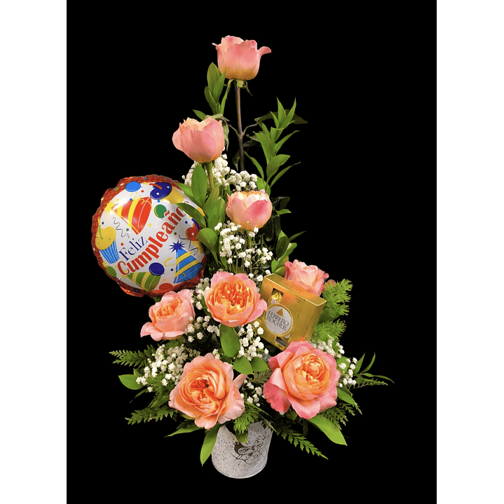 Vertical de rosas cumpleaños feliz 1