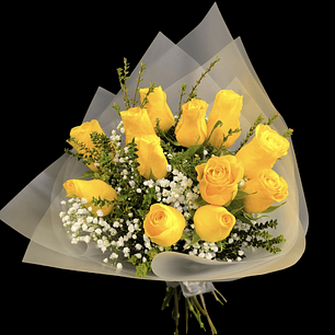 Ramo de 12 rosas amarillas