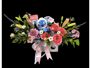 Carterita mix con Stitch llavero