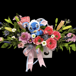 Carterita mix con Stitch llavero