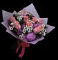 Ramo de 12 rosas y 10 peonías rosadas  - Miniatura 1