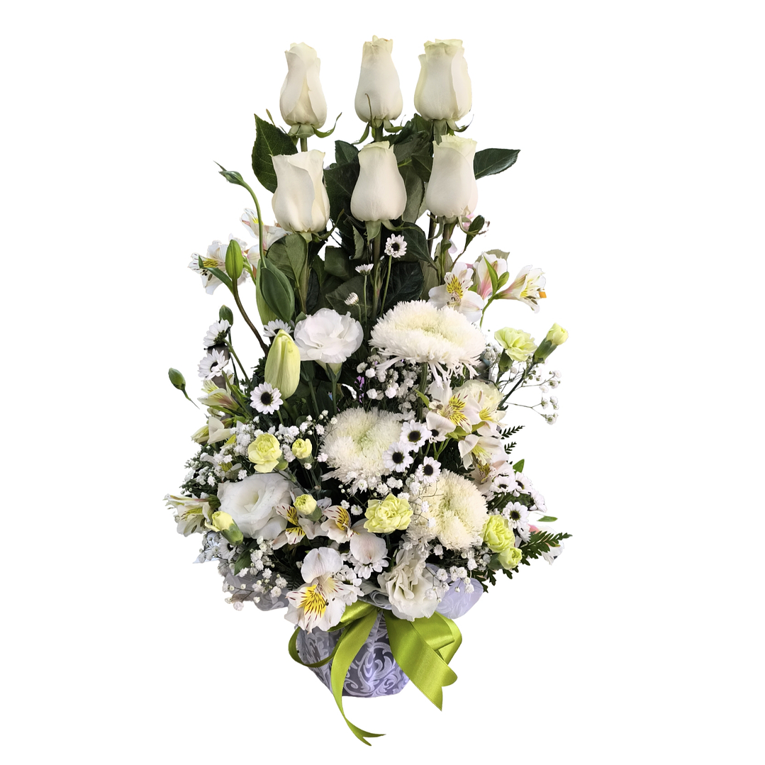 Paralelo de rosas blancas 1