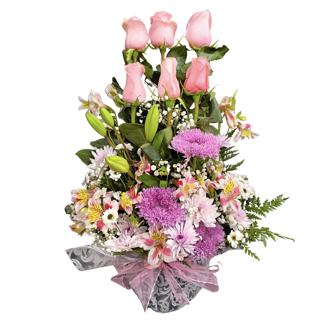 Paralelo de rosas rosadas  1