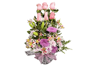 Paralelo de rosas rosadas 