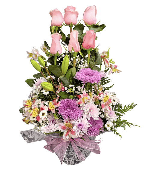 Paralelo de rosas rosadas 