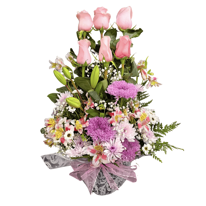 Paralelo de rosas rosadas  1