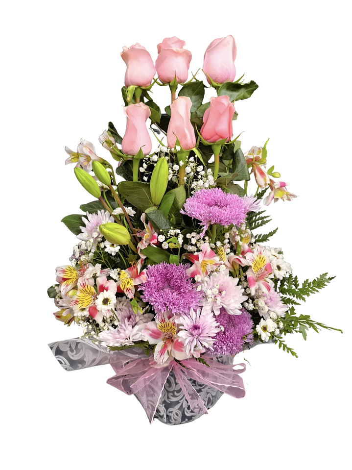 Paralelo de rosas rosadas  1