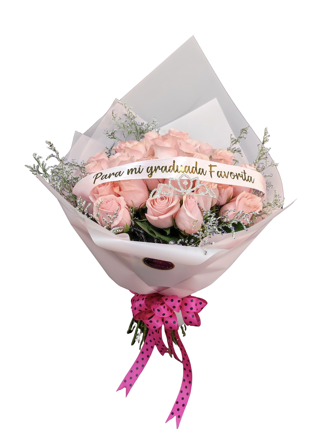 Ramo 24 rosas con cinta escrita  1