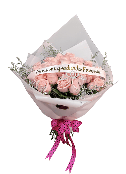 Ramo 24 rosas con cinta escrita 