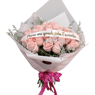 Ramo 24 rosas con cinta escrita 