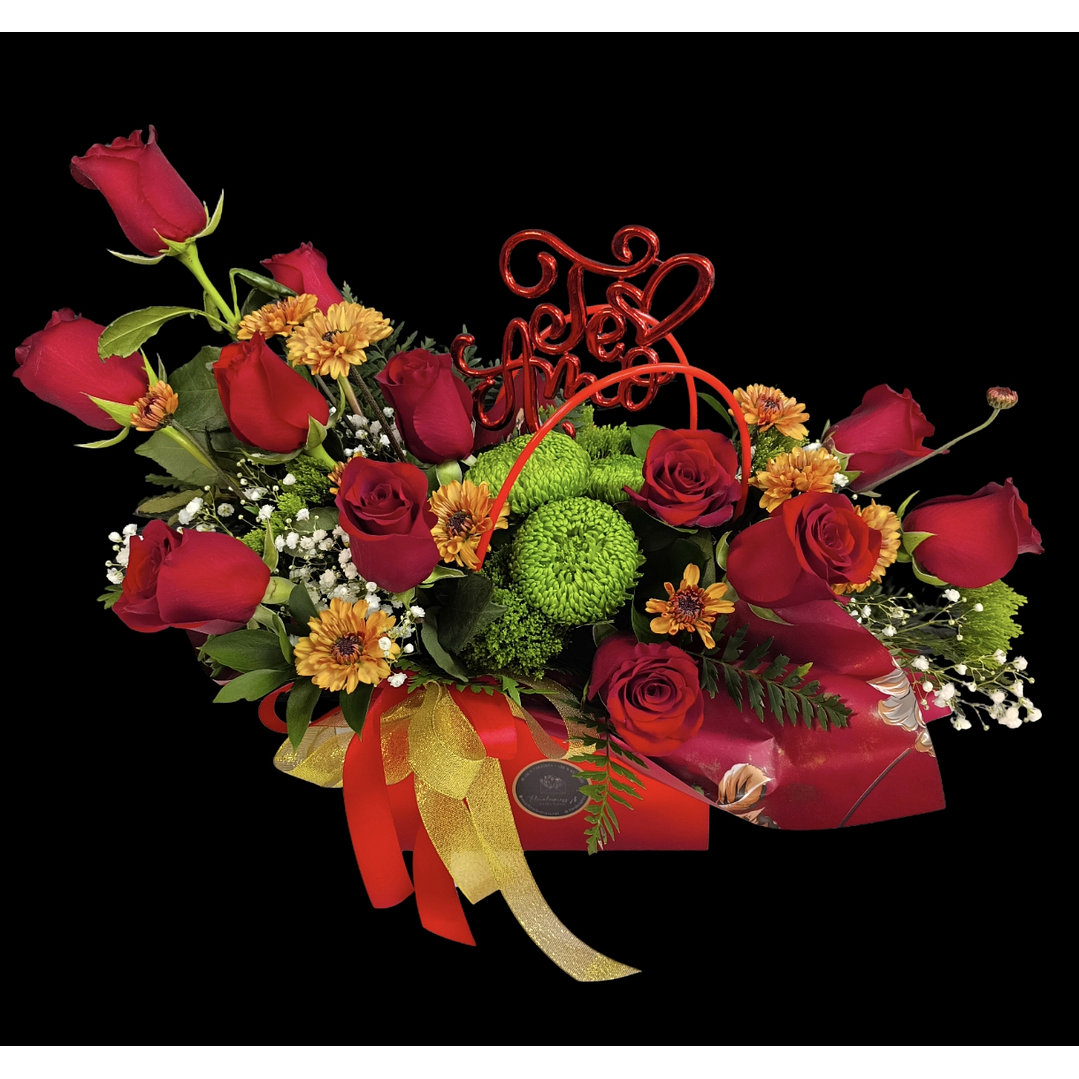 Cartera de rosas rojas Te Amo 1