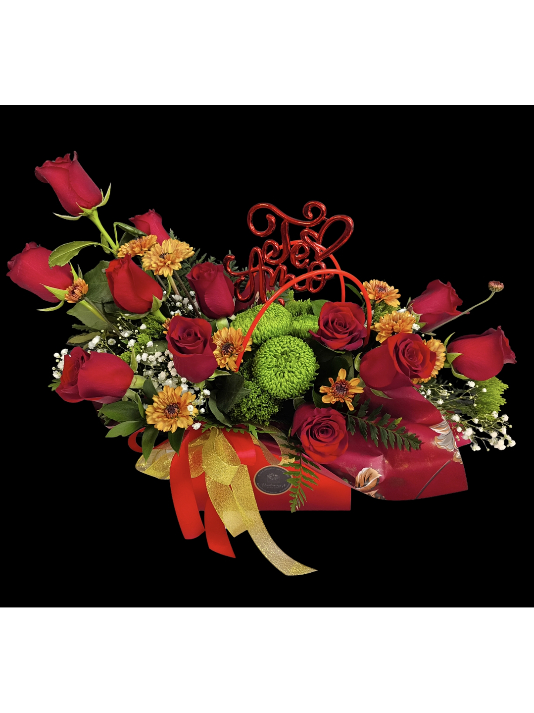 Cartera de rosas rojas Te Amo 1