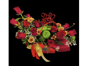 Cartera de rosas rojas Te Amo