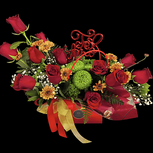 Cartera de rosas rojas Te Amo