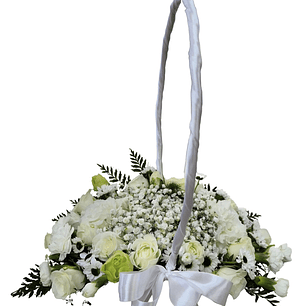 Cesta dream white anillos de matrimonio 