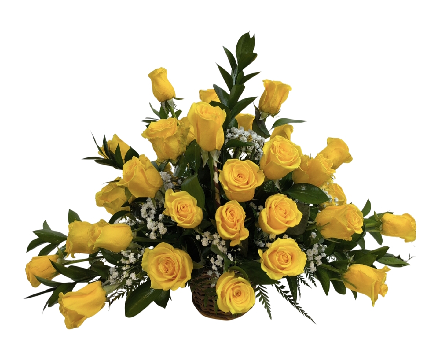 Cesta de 50 rosas rayos de alegría  1