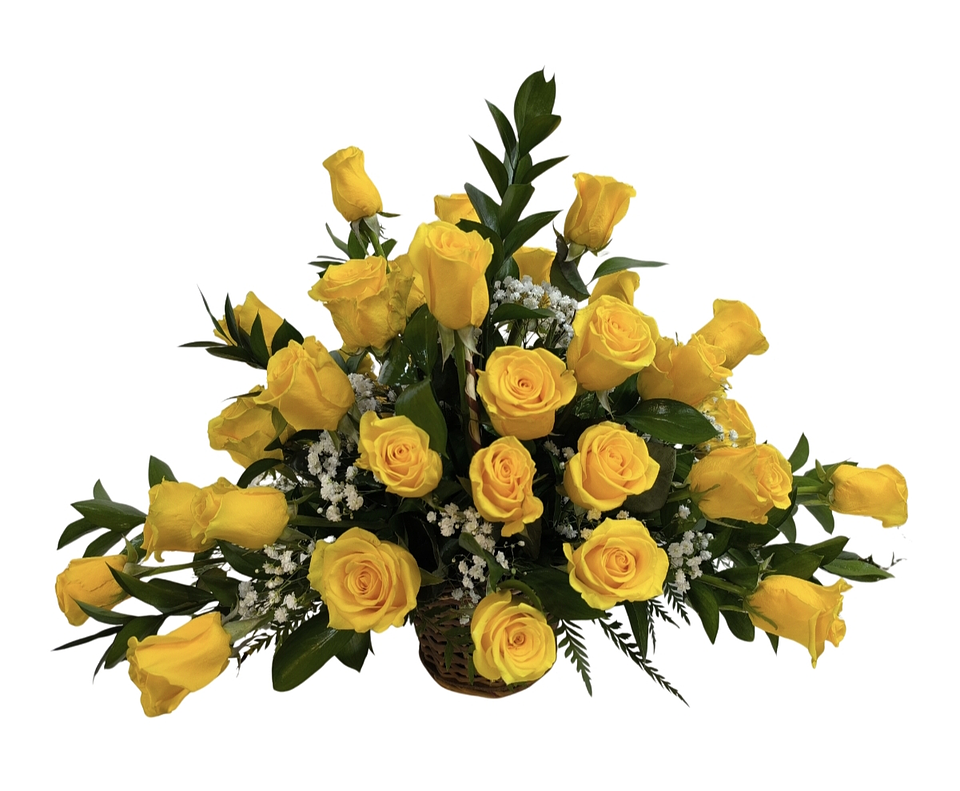 Cesta de 50 rosas rayos de alegría  1