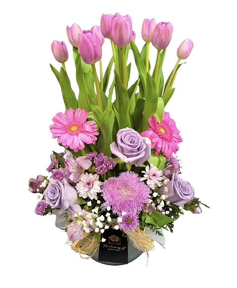 Encanto de Amor pecera de tulipanes 