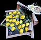 Ramo de 24 rosas rosadas en papel kraft  - Miniatura 2