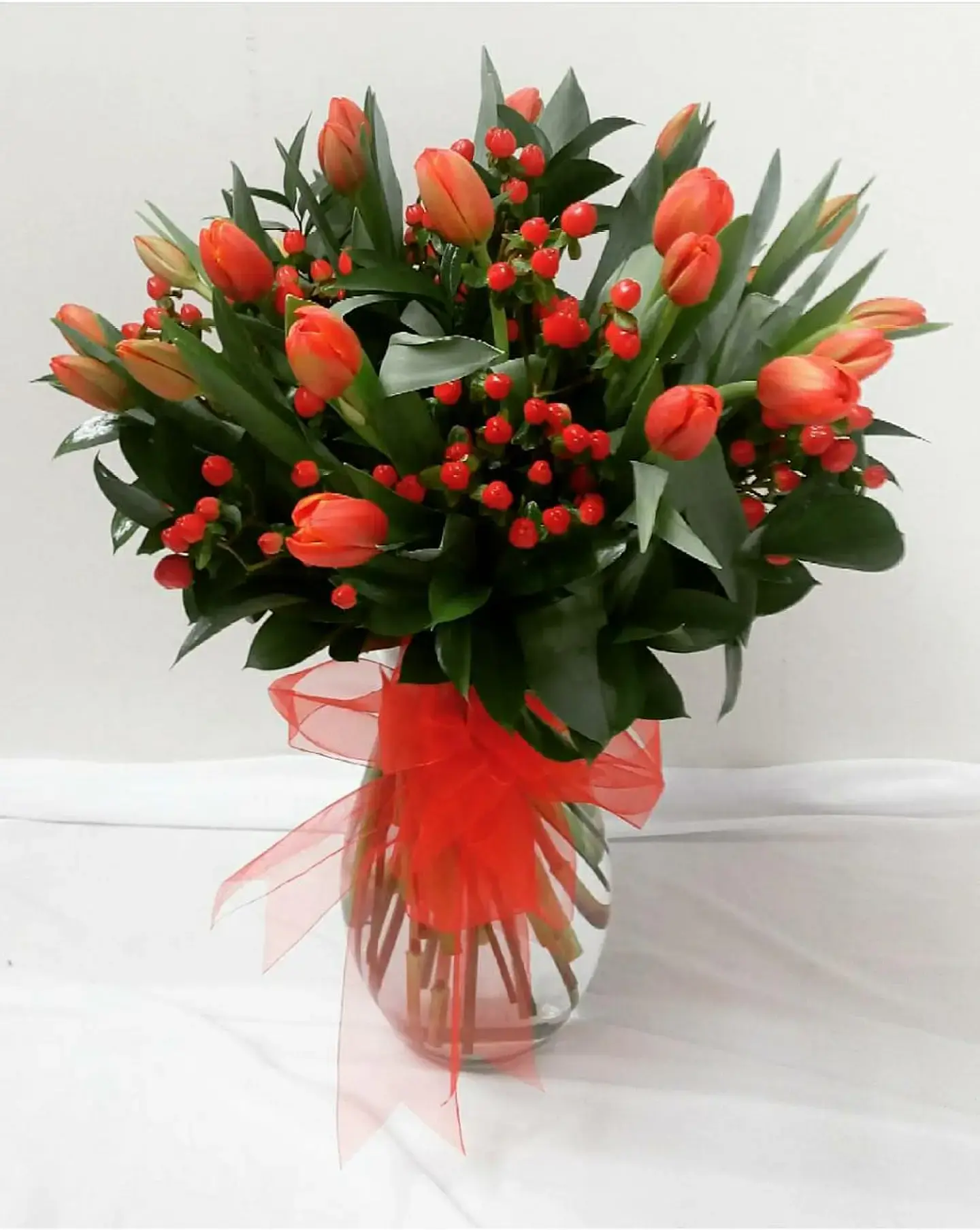 Florero de tulipanes multicolor  3