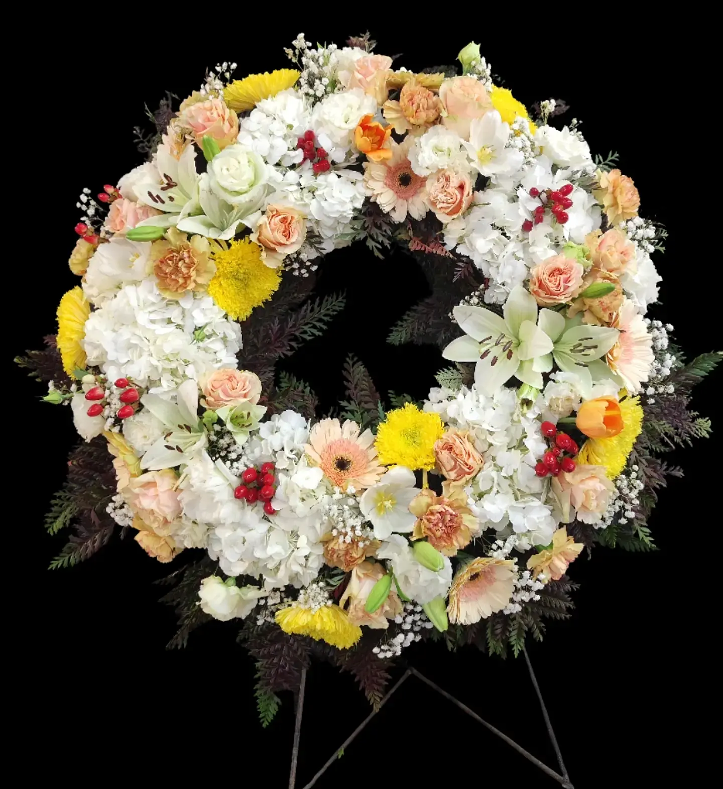 Corona de condolencias pastel 6
