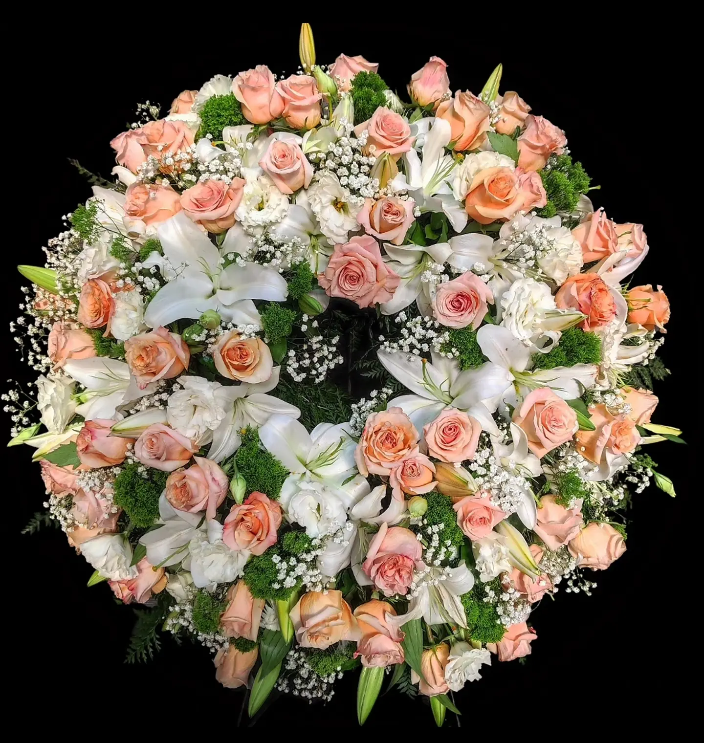 Corona de condolencias pastel 7