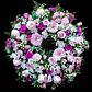 Corona de condolencia rosada - Miniatura 4