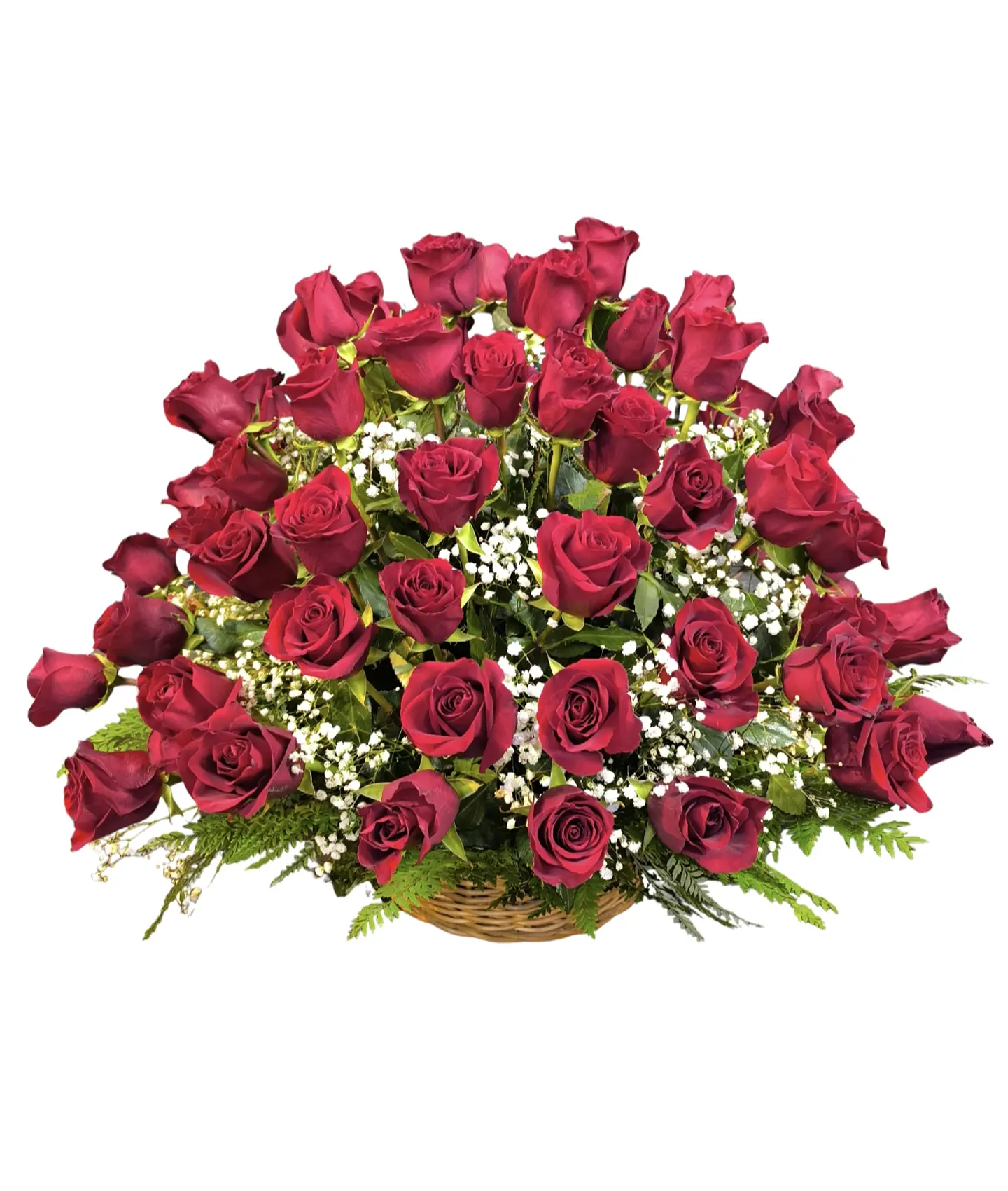 Gran cesta de 100 rosas rojas  1